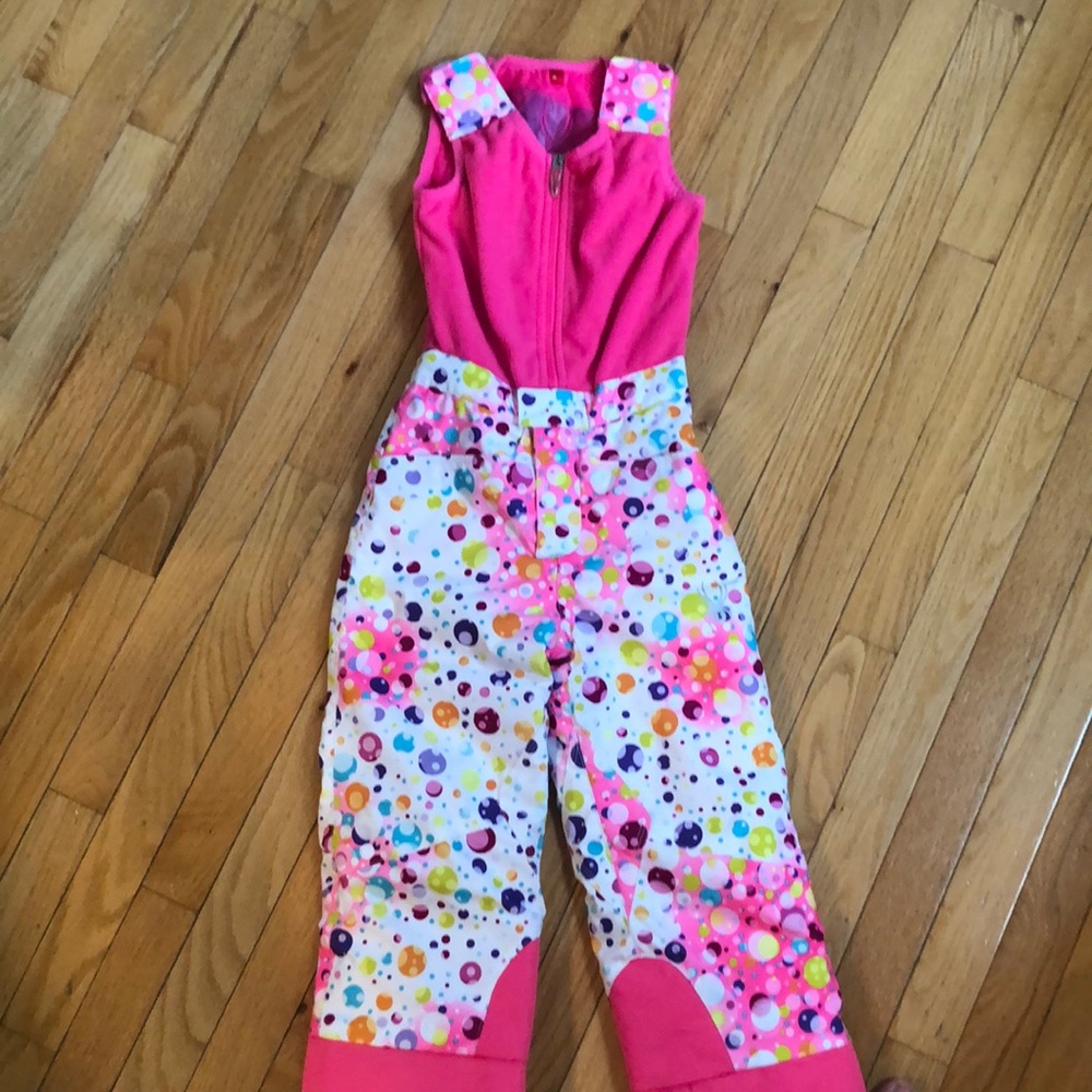 Girls Spyder Bitsy snow bibs size 5- NWOT